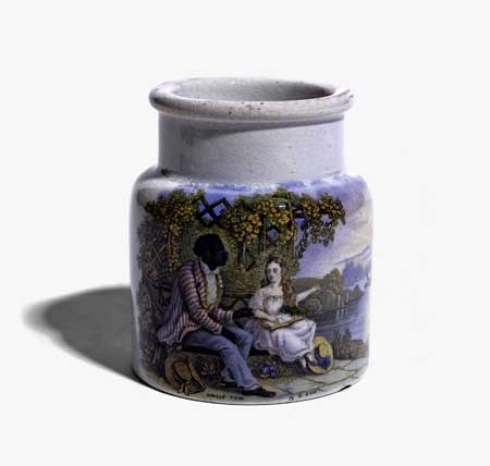 (SLAVERY AND ABOLITION--STOWE, HARRIET BEECHER.) Small porcelain jar.